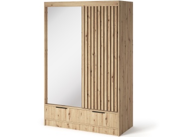 Dulap cu uși glisante Voodi II, 120x60x204 cm – Stejar Artisan - Img 5