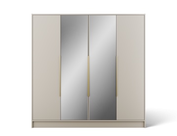 Dulap Lunara cu uși batante – 4 uși – 200x51x200 cm – cu oglindă – Cașmir – Varianta 2