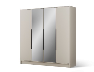 Dulap Lunara cu uși batante – 4 uși – 200x51x200 cm – cu oglindă – Cașmir – Varianta 1 - Img 2