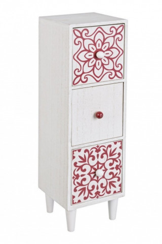 Dulapior decorativ cu 3 sertare, 11.5 x 11 x 37.5 cm, Barcelona Yes