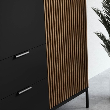 Dulapuri și vitrine Meorati 185 Wardrobe negru – Negru – fotografie de catalog din alt cadru