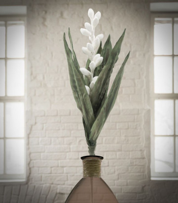 Floare artificiala din plastic si metal, ø 23 cm, Bianco Mauro Ferreti - Img 4
