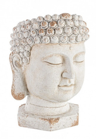 Ghiveci decorativ antichizat pentru exterior gri din magneziu, Buddha Bizzotto - Img 1