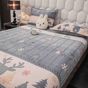 Set Cocolino 3 piese cu imprimeu de iarnă Deer și fulgi