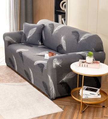 Husa Elastica Pentru Canapea 3 Locuri, Feathers, HEJ3-14 – imagine de ansamblu a produsului