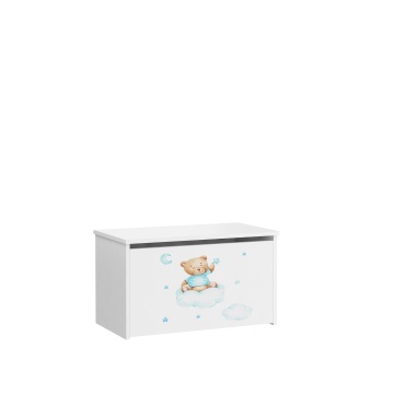 Ladă pentru jucării DARIA – 73x40x42 cm – Alb / Teddy BEAR And Cloud / TEDDY BEAR AND CLOUD - Img 2