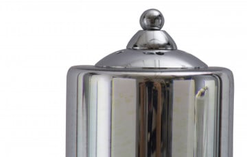 Lampa argintie din metal si sticla, ø 17 cm, soclu E14, Max 40W, Lexington-B 3D Mauro Ferreti - Img 2