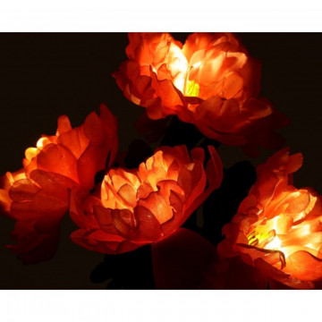 Lampa de gradina Miza, Lumineo, 25x20x63 cm, 4 led-uri, portocaliu - Img 6