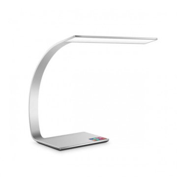 Perspectiva suplimentara lampa de masa Flex S1 argintie Kelektron, LED 14W dimabil, lumina 3000K-6500K