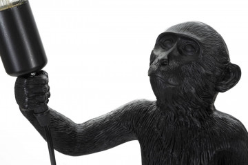 Lampa neagra din polirasina, soclu E27, max 40W, 26 x 34 x 55 cm, Monkey Mauro Ferreti - Img 8