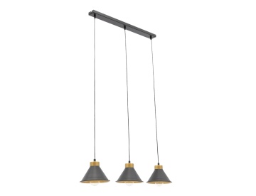 Lampa suspendata cu trei becuri, 70x17x110 cm, Detmer, Eltap - Img 2