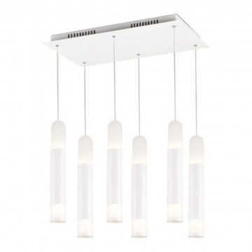 Lampa suspendata LED Flaute 6, Max 60W, alb, lumina neutra, Kelektron - Img 1