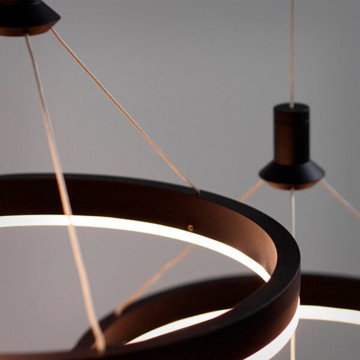 Lampa suspendata LED Hoop 3, Max 54W, negru, lumina calda, Kelektron - Img 5