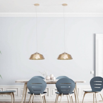 Lampa suspendata Umbrella 1, Soclu E27, auriu, Max 60W, Kelektron – fotografie secundară a produsului