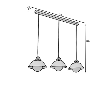 Lustre suspendate Almitara – Alb – fotografie secundară a produsului