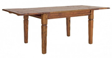 Masa dining extensibila pentru 8 persoane antichizata din lemn de Acacia, 120-200 cm, Chateaux Bizzotto - Img 1