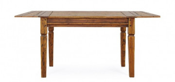 Masa dining extensibila pentru 8 persoane antichizata din lemn de Acacia, 120-200 cm, Chateaux Bizzotto - Img 3