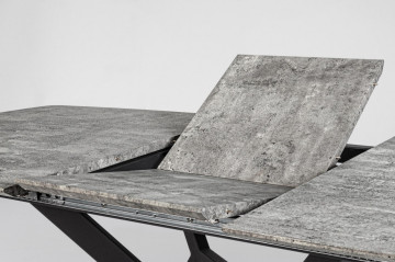 Masa dining extensibila pentru 8 persoane finisaj beton din MDF melaminat, 140-180 cm, Dominik Bizzotto - Img 10