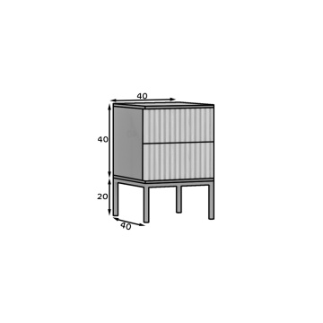 Noptieră Meorati 40 Bedside table negru – Negru - Img 14