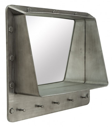 Oglinda decorativa gri din metal si sticla, 70 x 19,5 x 60 cm, Bolt Mauro Ferreti - Img 2