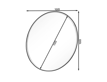 Oglindă Grace Round Mirror 100cm – Alb - Img 4