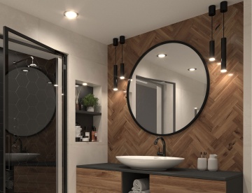 Oglindă Grace Round Mirror 100cm – Negru - Img 3