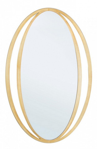 Oglinda ovala aurie din metal, 80x51,5 cm cm, Nabila Bizzotto