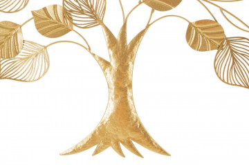 Panou decorativ auriu din metal, 81x2,5x78 cm, Albero Mauro Ferretti - Img 2