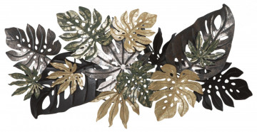 Panou decorativ multicolor din metal, 133x10x67 cm, Antique Leaf Mauro Ferretti - Img 1