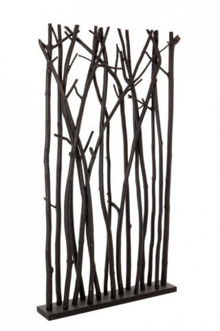 Paravan despartitor negru din lemn de Mungur, 100x18,5x180 cm, Ali Bizzotto - Img 1