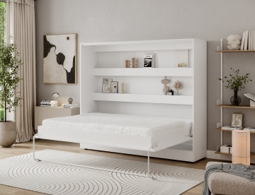 Pat rabatabil Devesto Horizontal Wall 140 alb, 200x140 cm – Alb - Img 9