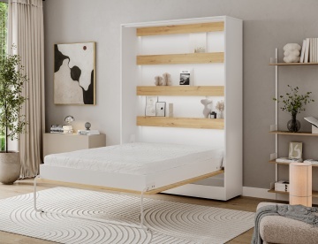 Pat rabatabil Devesto Vertical Wall 140 Artisan Eiche LED, 140x200 cm – Artisan Eiche - Img 9