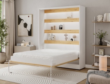 Pat rabatabil Devesto Vertical Wall 160 Artisan Eiche LED, 160x200 cm – Artisan Eiche - Img 9
