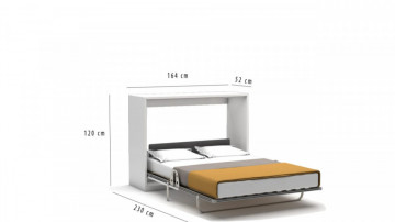 Pat rabatabil si pliabil - CAPSULE DOUBLE FOLDING QUEEN BED (150X200cm) - Img 3