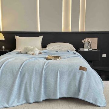 Pătură JoJo Home cu textură de cașmir artificial, 200x230 cm, bleu, cu geantă, pcsh-09 - Img 2