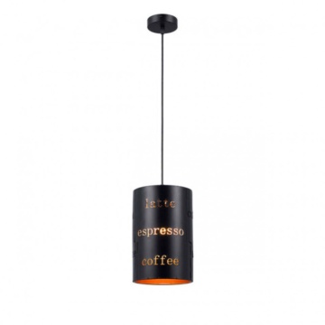 Pendul Coffee 2, Soclu E27, negru, Max 60W, Kelektron – prezentare de catalog a produsului