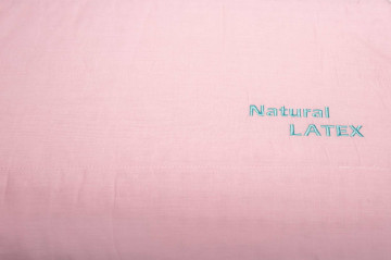 Perna ergonomica Somnart LATEXCEL, 64x40x11 cm, latex natural, husa bumbac 100%, roz - Img 2
