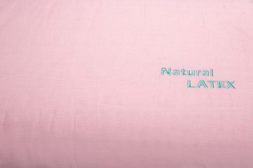 Perna Somnart LATEXCEL, 66x38x14 cm, latex natural, husa bumbac 100%, roz - Img 3