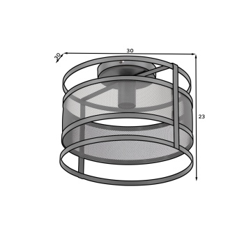 Plafoniere Gormar – Negru – cadru alternativ al produsului