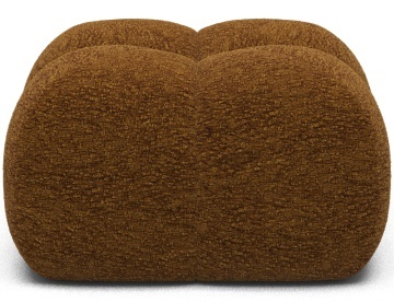 Puf Tapitat Covio 85x85x52 cm, maro Chenille – Kendell 22 - Img 4