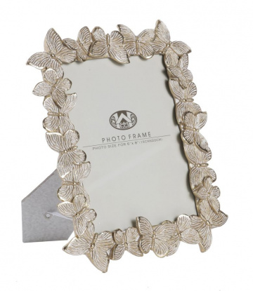 Rama foto aurie din sticla si rasina, 22,3 x 2,3 x 27,8 cm, Farfalle Mauro Ferreti