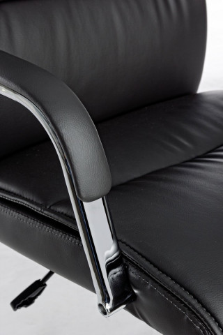 Scaun de birou ajustabil negru din piele ecologica si metal, Queensland Bizzotto - Img 6