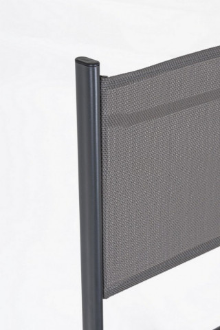 Scaun pliabil pentru gradina gri carbune din metal si textilena, Martinez Bizzotto - Img 4