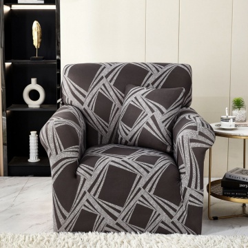 Set huse elastice, canapea 3 locuri + 2 fotolii, cu brate, cenusiu, SHEJ-47 – imagine de ansamblu a produsului