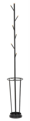 Stativ cuier cu suport umbrele negru din metal, ∅ 26 cm, Glam Black Mauro Ferretti - Img 1
