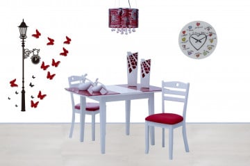 Sticker rosu / negru din vinil si PVC, cu note adezive, 120 x 50 cm, Butterflies Mauro Ferreti - Img 4