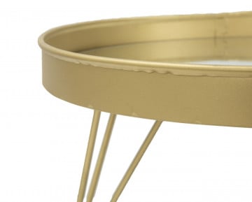 Suport pentru reviste auriu din metal, ∅ 31 cm, Glam Gold Mauro Ferretti - Img 5