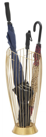 Suport umbrele auriu din metal, ∅ 28 cm, Fashion Mauro Ferretti - Img 5