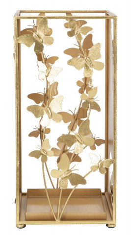 Suport umbrele auriu din metal, 24x22,5x48,5 cm, Glam Face Mauro Ferretti - Img 2