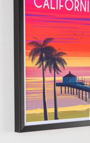 Tablou decorativ rosu/galben din MDF si plastic, 40x3,2x50 cm, Dovada California Bizzotto - Img 2